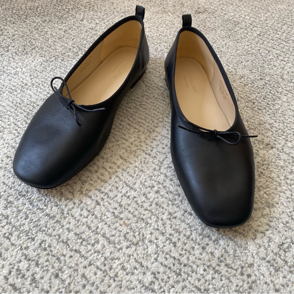 Everlane black the Italian leather day ballet flat size 10
